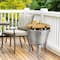 Glitzhome® 26" Galvanized Beverage Tub Accent Table